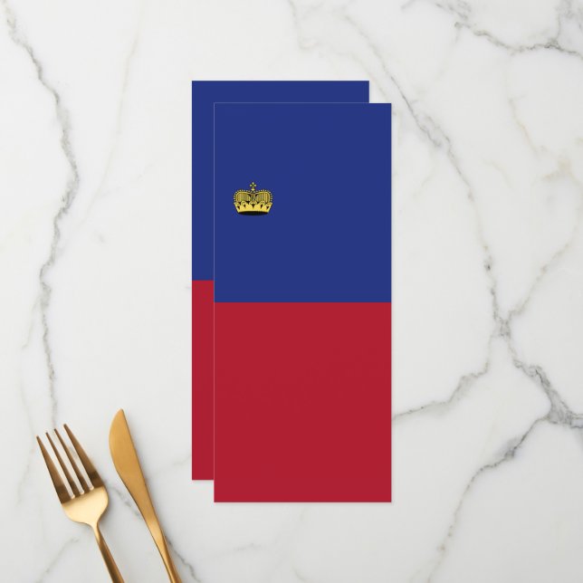 Menú Bandera de Liechtenstein (Anverso/Reverso In Situ)