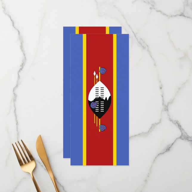 Menú Bandera de Suazilandia (Anverso/Reverso In Situ)