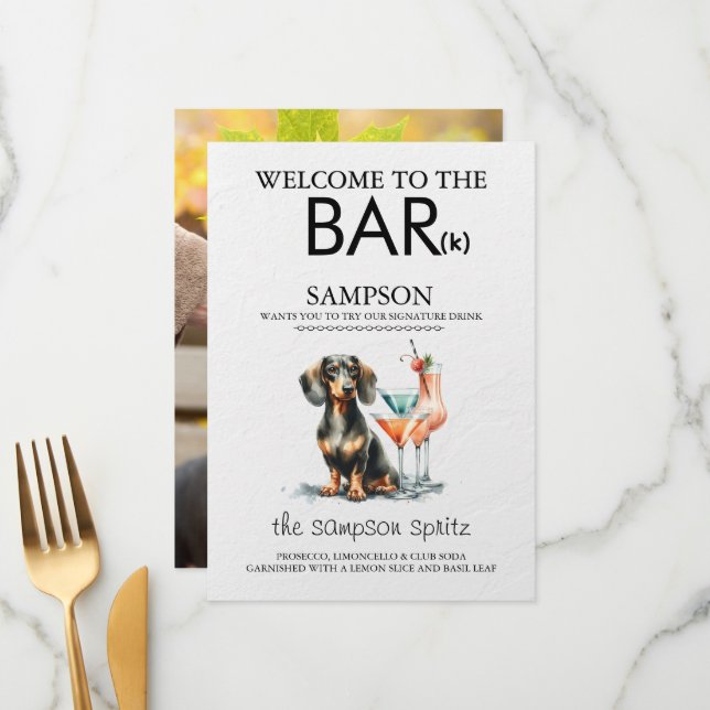 Menú Bar Dachsund (Anverso/Reverso In Situ)