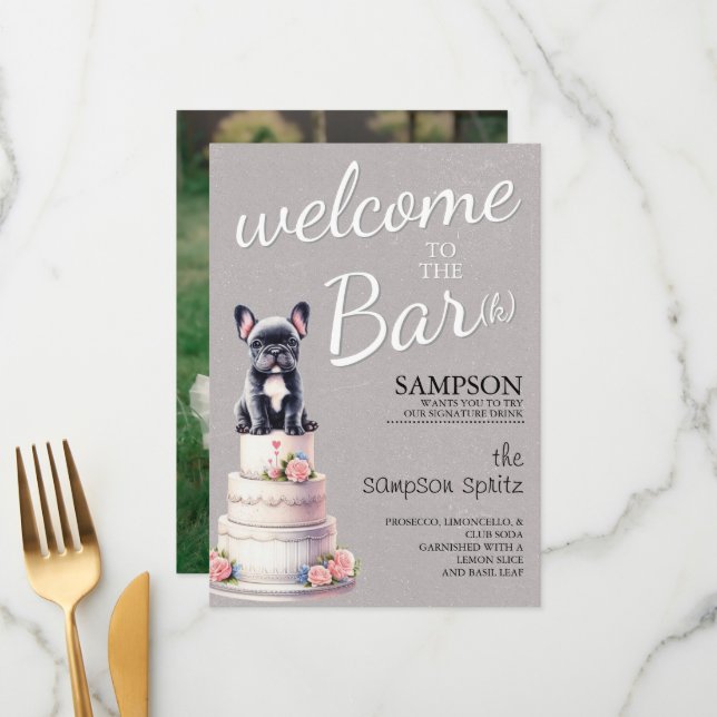 Menú Bar de Bulldog francés (Anverso/Reverso In Situ)