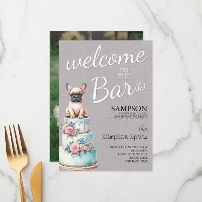 Menú Bar de Bulldog francés (Anverso/Reverso In Situ)