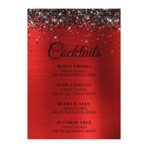 Bar de cócteles de Relieve metalizado rojo Purpuri