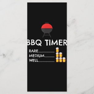 Menú Barbacoa  BBQ Timer Barbecue Gracioso Grill Grill 