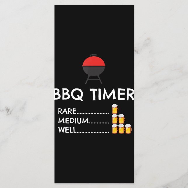 Menú BBQ Timer Barbecue Gracioso Grill Grill Regalo (Anverso)