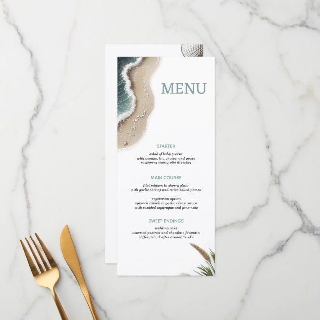 Menú Beach Vibe (Anverso/Reverso In Situ)