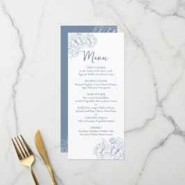 Menú Bebida de Boda Floral Boho de dos caras +