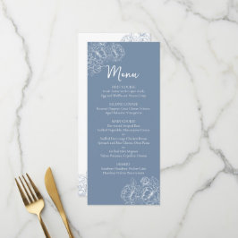 Menú Bebida de Boda Floral Boho de dos caras +