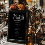 Menú Bebida PERSONALIZADO moderna de B&W Doodle Sketch<br><div class="desc">Utilice estas divertidas y extravagantes tarjetas de menú para su boda, fiesta de compromiso, ducha de novia u otro evento. Mano dibujada por mí para ti. Totalmente editable, agregue su propio texto o color de fondo. Haga clic en "personalizar" para editar el texto y "editar el diseño" para cambiar fuentes,...</div>