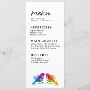 MENU + Bebidas Colección de Aves Aves Aromas Arcoi