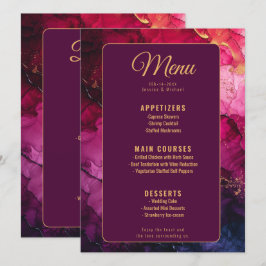 MENU + BEBIDAS Mármol de elegancia celeste