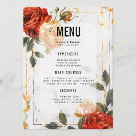 Menú + Bebidas Mármol Dreams Naranja Rosa