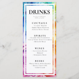 Menú BEBIDAS + texto encantador Bloom etéreo