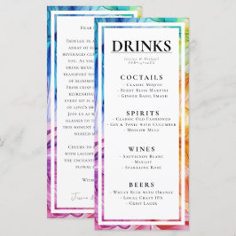 Menú BEBIDAS + texto encantador Bloom etéreo