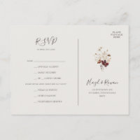 Menú Beige de Flor Silvestre de Borgoña de Cobre E