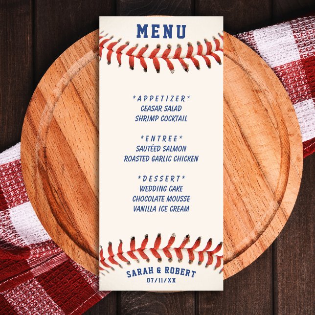 Menú Béisbol La Recepción Perfecta Para La Boda (Baseball The Perfect Catch Wedding Reception Menu)