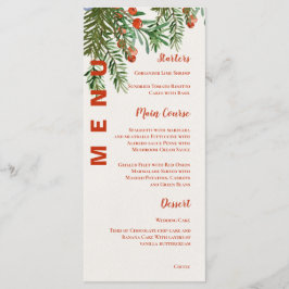 Menú Berries rojas dejan fiesta de boda de Navidades fe