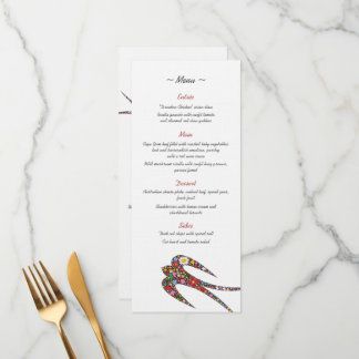 Menú Besándose golondrinas y Boda de flores de primaver