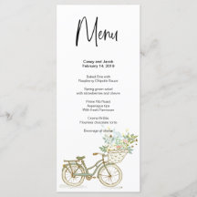 Menú Bicicleta de Boda, Aniversario o Evento