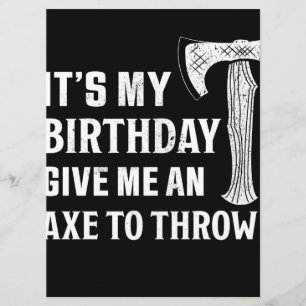 Menú Birthday Axe Throwing Gift