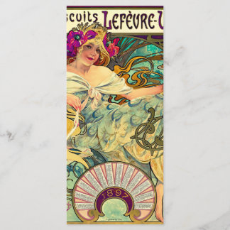 Menú Biscuits Lefevre-Utile de Alphonse Mucha (1896)