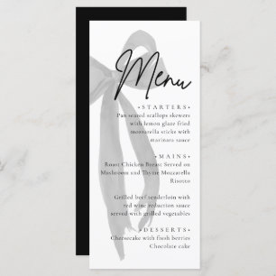 Menú Black Bow está atando la ducha nupcial