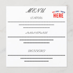MENÚ BLANCA MODERNA CON ESTILO PERSONALIZABLE VERIFICAD