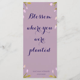 Menú Blossom where you´re planted Bookmark Lesezeichen