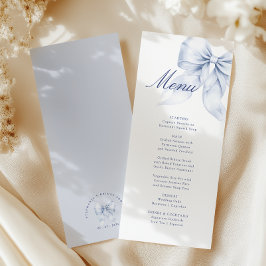 Menú Blue Bow Bridal Shower