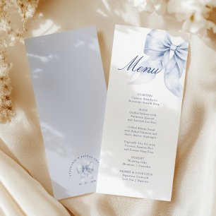 Menú Blue Bow Bridal Shower