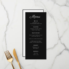 Menú Boda a la carta Minimalista moderno.