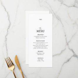 Menú Boda a la carta Minimalista moderno.