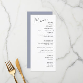 Menú Boda a la carta Minimalista moderno.