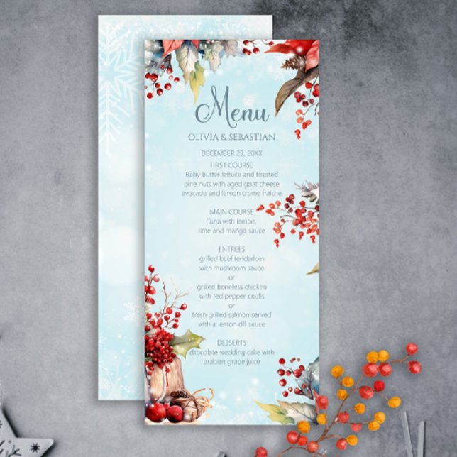 Menú Boda acogedor de ramo de berry de invierno Rowan (Subido por el creador)