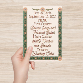 Menú Boda acogedor Homespun