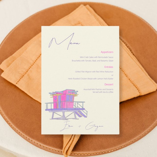 Menú Boda acuático de Miami Beach (Subido por el creador)