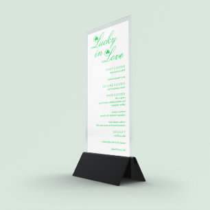 Menú Boda Afortunado En El Amor