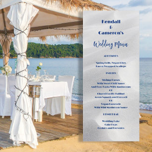 Menú Boda Alto Plantilla de arena blanca de playa