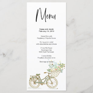 Menú Boda, aniversario o bicicleta de evento