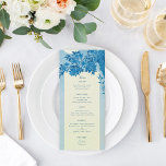 Menú Boda antiguo japonés con flores de cerezo azu<br><div class="desc">Personalizar todo el texto para su evento.</div>
