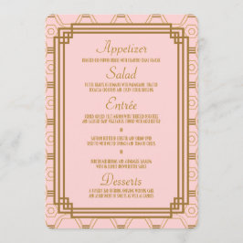 Menú Boda Art Deco Rosa