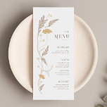 Menú Boda Art Nouveau vintage<br><div class="desc">Este menú Boda de la colección Art Nouveau presenta un bonito diseño floral vintage que exalta la elegancia moderna. Personalízalo con tus datos fácil y rápidamente. Simplemente pulse el botón "personalizar" para reorganizar y formatear el estilo y la ubicación del texto.</div>