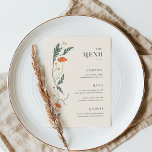 Menú Boda Art Nouveau vintage<br><div class="desc">Este menú Boda de la colección Art Nouveau presenta un bonito diseño floral vintage que exalta la elegancia moderna. Personalízalo con tus datos fácil y rápidamente. Simplemente pulse el botón "personalizar" para reorganizar y formatear el estilo y la ubicación del texto.</div>