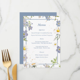 Menú Boda azul de las flores de verano