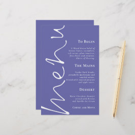 Menú Boda azul de script de presupuesto
