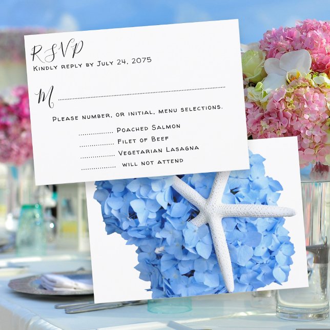 Menú Boda azul del jardín costero RSVP (Subido por el creador)