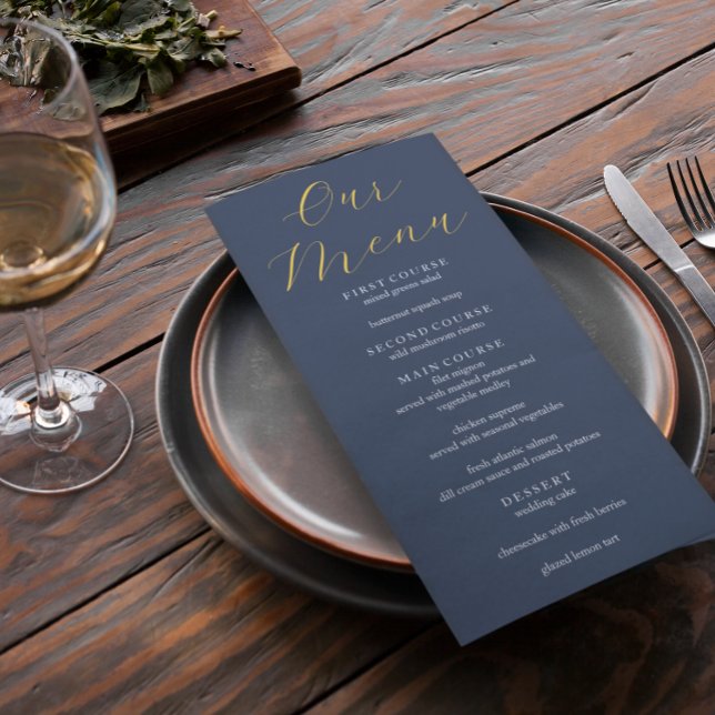 Menú Boda azul opulento (Subido por el creador)