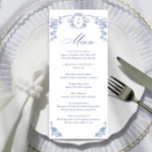 Menú Boda azul oxidado y floral de Grace<br><div class="desc">Para una mayor personalización,  haga clic en el enlace "personalizar adicional" y utilice nuestra herramienta de diseño para modificar esta plantilla.</div>