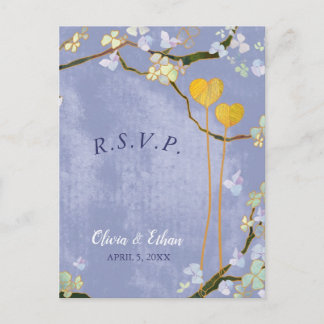 Menú Boda azul primavera Elección RSVP