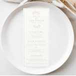 Menú Boda Bar/Menú de cena marfil-taúpe de doble lado<br><div class="desc">¡Siempre agregamos nuevos diseños semanalmente!</div>
