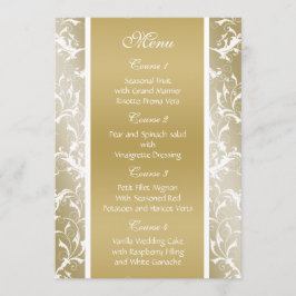 Menú boda barroco de oro de champán